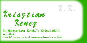 krisztian kenez business card